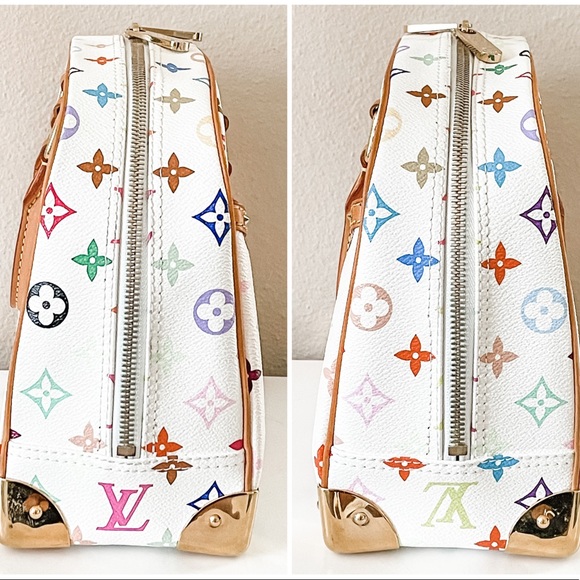 💰SOLD💰 AUTHENTIC Louis Vuitton White Monogram Multicolor Trouville - Picture 5 of 16